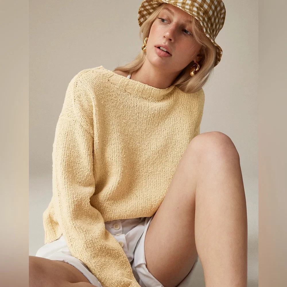 J.Crew Relaxed crewneck beach sweater BX497